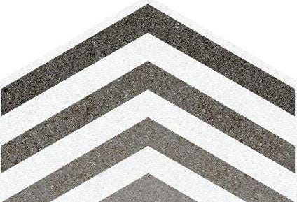 Modern 9X10 Gray White Black Arrow Porcelain Filed Tile B2C-BAUHAR0910HX - B2C TILE OUTLET