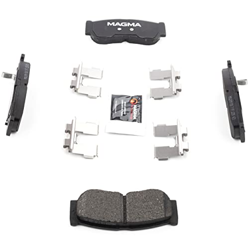 MAGMA Premium PMD1297M Semi-Metallic Brake Pads, Rear