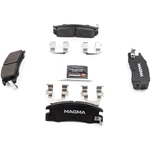 MAGMA Premium PMD398M Semi-Metallic Brake Pads, Rear
