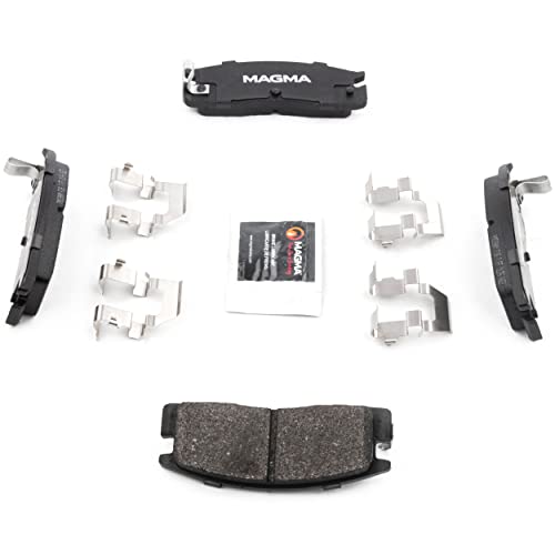 MAGMA Premium PMD398M Semi-Metallic Brake Pads, Rear