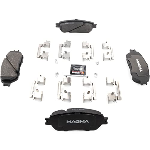 MAGMA Premium PMD906AM Semi-Metallic Brake Pads, Front