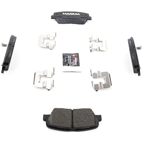 MAGMA Premium PMD1284M Semi-Metallic Brake Pads, Rear