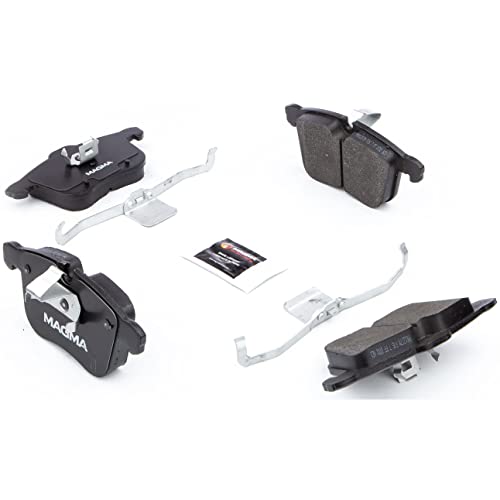 MAGMA Premium PMD1257M Semi-Metallic Brake Pads, Front