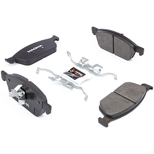 MAGMA Premium PMD1668M Semi-Metallic Brake Pads, Front