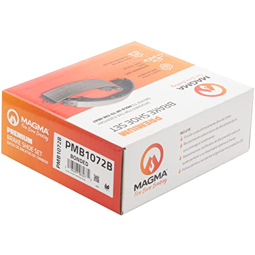 MAGMA Premium PMB1072B Bonded Drum Brake Shoe, Rear