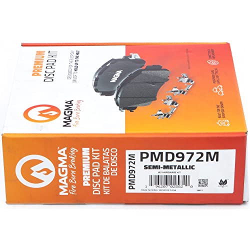 MAGMA Premium PMD972M Semi-Metallic Brake Pads, Front