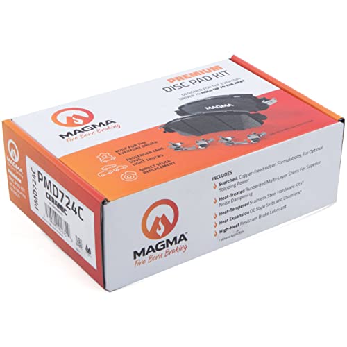 MAGMA Premium PMD724C Ceramic Brake Pads, Rear