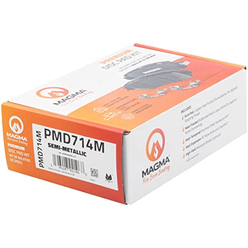 MAGMA Premium PMD714M Semi-Metallic Brake Pads, Rear