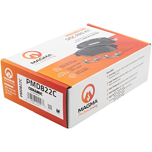 MAGMA Premium PMD822C Ceramic Brake Pads, Front
