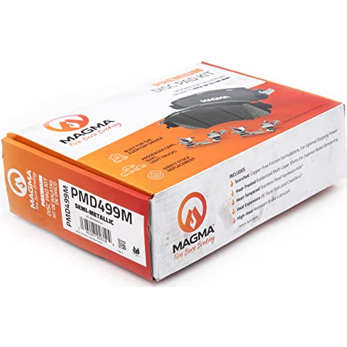 MAGMA Premium PMD499M Semi-Metallic Brake Pads, Front