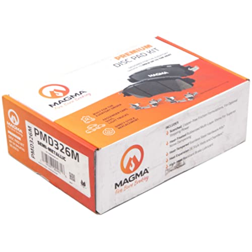 MAGMA Premium PMD326M Semi-Metallic Brake Pads, Front