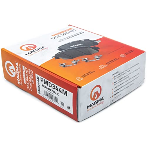 MAGMA Premium PMD344M Semi-Metallic Brake Pads, Front