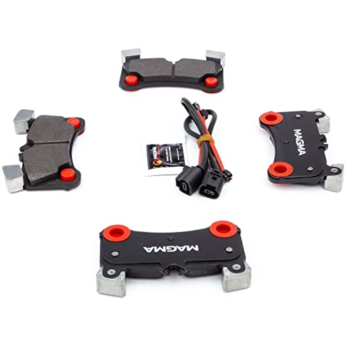 MAGMA Premium PMD1350M Semi-Metallic Brake Pads, Rear