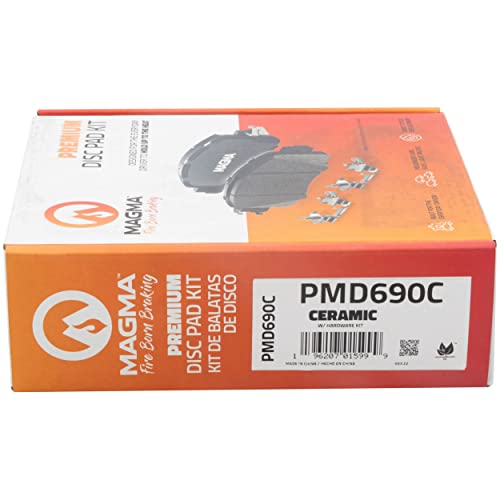 MAGMA Premium PMD690C Ceramic Brake Pads, Rear