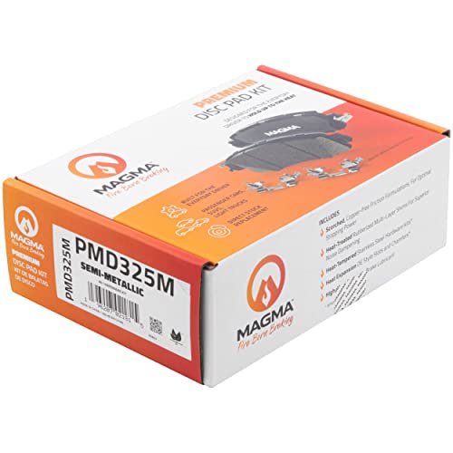 MAGMA Premium PMD325M Semi-Metallic Brake Pads, Rear