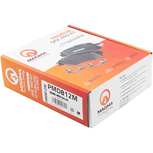 MAGMA Premium PMD812M Semi-Metallic Brake Pads, Front