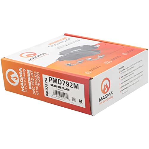 MAGMA Premium PMD792M Semi-Metallic Brake Pads, Rear