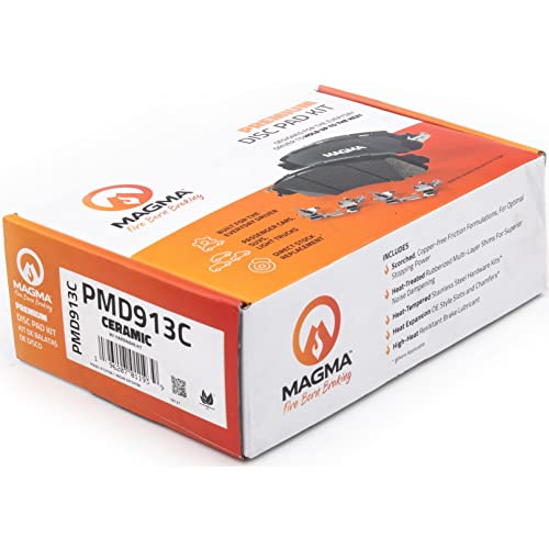 MAGMA Premium PMD913C Ceramic Brake Pads, Front