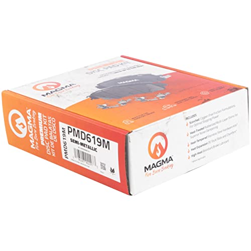MAGMA Premium PMD619M Semi-Metallic Brake Pads, Front