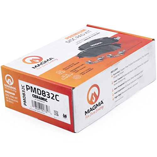 MAGMA Premium PMD832C Ceramic Brake Pads, Front