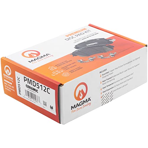 MAGMA Premium PMD512C Ceramic Brake Pads, Rear