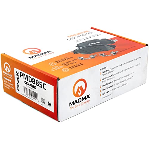 MAGMA Premium PMD885C Ceramic Brake Pads, Rear