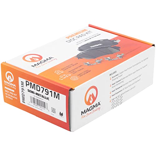 MAGMA Premium PMD791M Semi-Metallic Brake Pads, Rear
