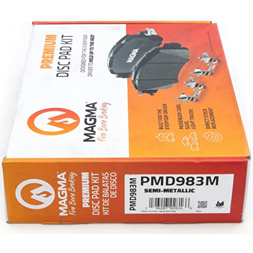 MAGMA Premium PMD983M Semi-Metallic Brake Pads, Front
