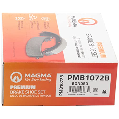 MAGMA Premium PMB1072B Bonded Drum Brake Shoe, Rear