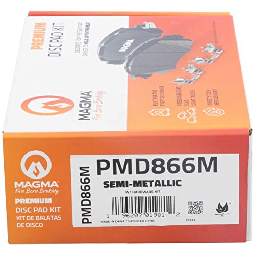MAGMA Premium PMD866M Semi-Metallic Brake Pads, Front
