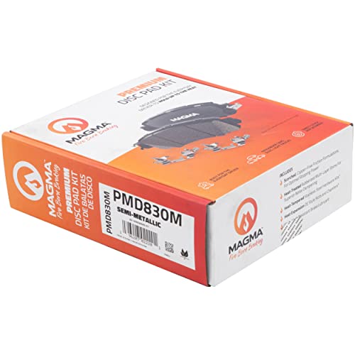 MAGMA Premium PMD830M Semi-Metallic Brake Pads, Front