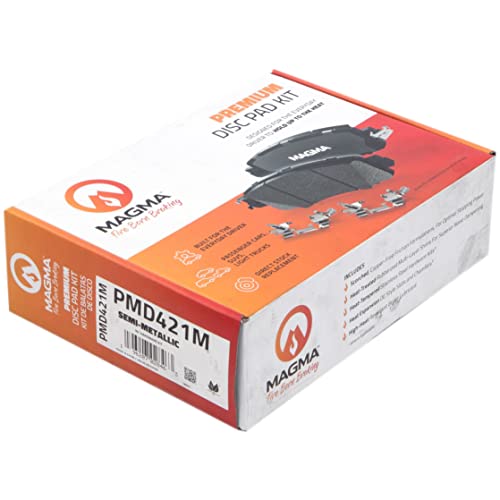 MAGMA Premium PMD421M Semi-Metallic Brake Pads, Front