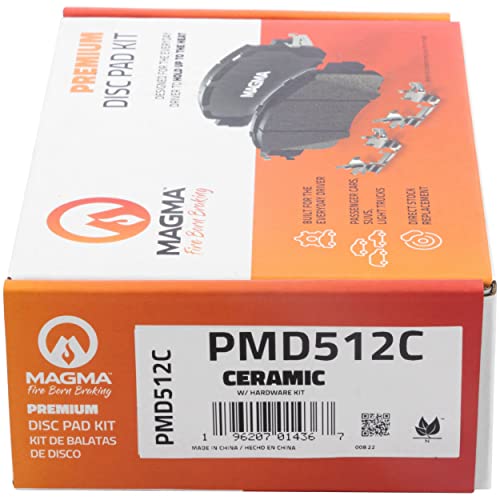 MAGMA Premium PMD512C Ceramic Brake Pads, Rear