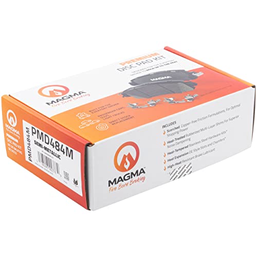 MAGMA Premium PMD484M Semi-Metallic Brake Pads, Front