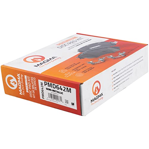 MAGMA Premium PMD642M Semi-Metallic Brake Pads, Front
