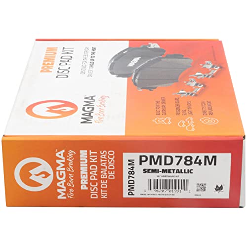 MAGMA Premium PMD784M Semi-Metallic Brake Pads, Front