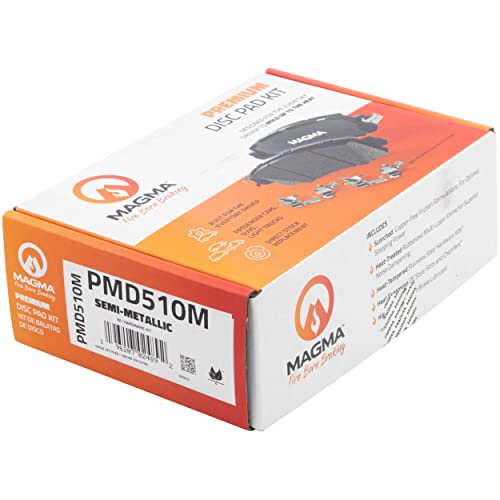 MAGMA Premium PMD510M Semi-Metallic Brake Pads, Front