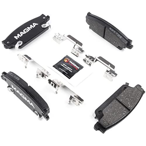 MAGMA Premium PMD1020M Semi-Metallic Brake Pads, Rear