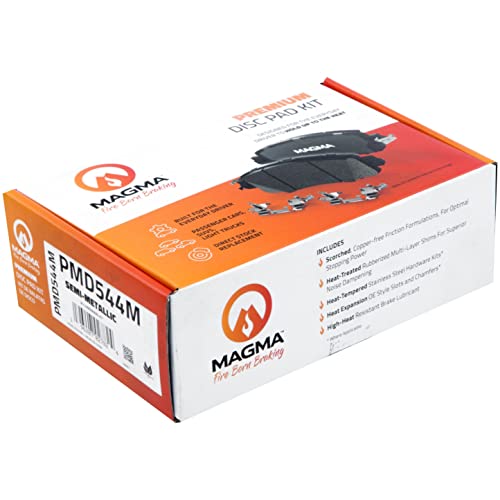 MAGMA Premium PMD544M Semi-Metallic Brake Pads, Rear