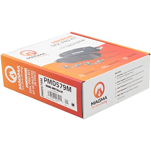 MAGMA Premium PMD579M Semi-Metallic Brake Pads, Front