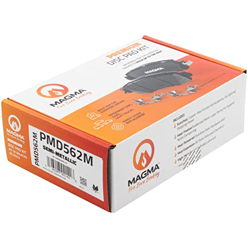 MAGMA Premium PMD562M Semi-Metallic Brake Pads, Front