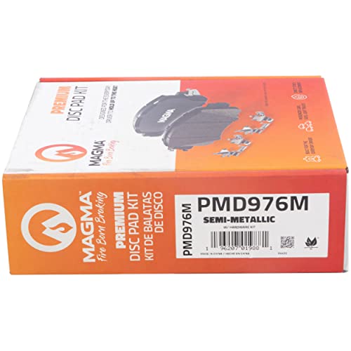 MAGMA Premium PMD976M Semi-Metallic Brake Pads, Front
