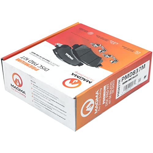 MAGMA Premium PMD837M Semi-Metallic Brake Pads, Front