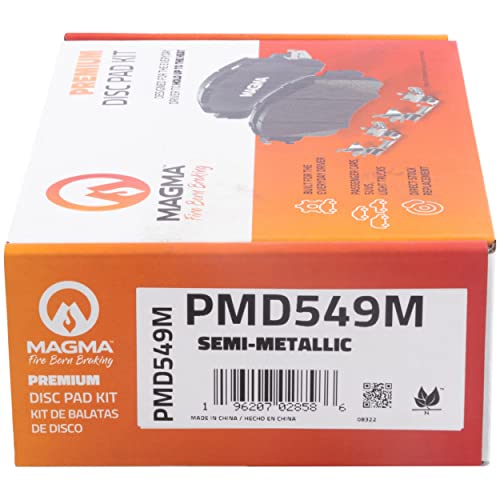 MAGMA Premium PMD549M Semi-Metallic Brake Pads, Front