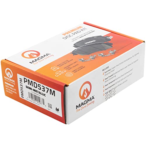 MAGMA Premium PMD537M Semi-Metallic Brake Pads, Rear