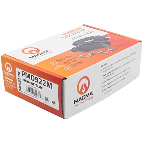 MAGMA Premium PMD922M Semi-Metallic Brake Pads, Rear