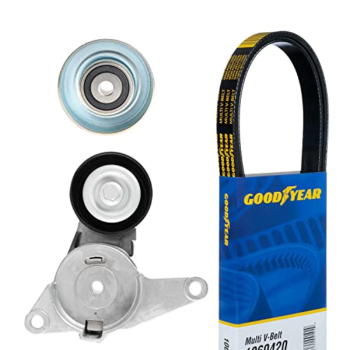 Goodyear 3214 Serpentine Belt Drive Component Kit, Gray