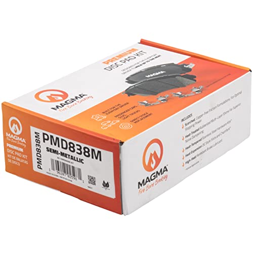 MAGMA Premium PMD838M Semi-Metallic Brake Pads, Rear
