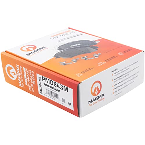 MAGMA Premium PMD843M Semi-Metallic Brake Pads, Front