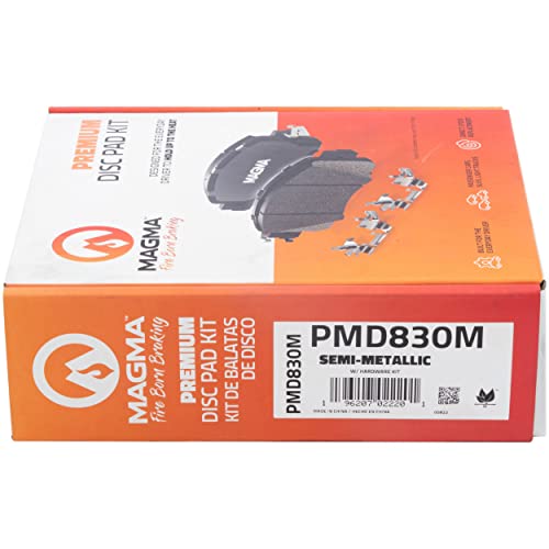 MAGMA Premium PMD830M Semi-Metallic Brake Pads, Front
